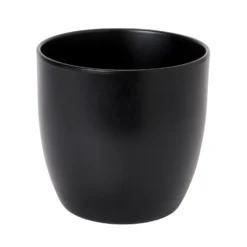Black Ceramic Round Plant Pot (Dia)21.5cm