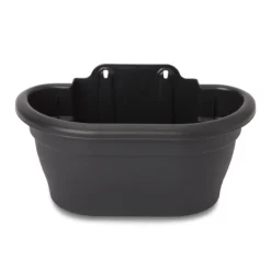 Blooma Florus Black Plastic Oval Trough