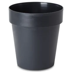 Blooma Nurgul Dark Grey Plastic Circular Plant Pot (Dia)30cm