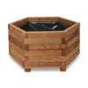 Bopha Pressure Treated Wood Brown Wooden Hexagonal Planter 60cm