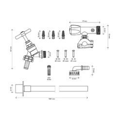 Brass & PVC Outdoor Tap -Garden Seed Store brass pvc outdoor tap5052931320172 01t