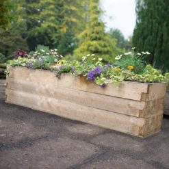 Forest Garden 1.8m X 0.45m Mixed Softwood Rectangular Raised Bed Kit 0.81m² -Garden Seed Store forest garden 1 8m x 0 45m mixed softwood rectangular raised bed kit 0 81m 5013053193518 01i