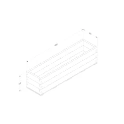 Forest Garden 1.8m X 0.45m Mixed Softwood Rectangular Raised Bed Kit 0.81m² -Garden Seed Store forest garden 1 8m x 0 45m mixed softwood rectangular raised bed kit 0 81m 5013053193518 01t