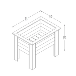 Forest Garden Deep Root Wooden Rectangular Planter -Garden Seed Store forest garden deep root wooden rectangular planter5013053143056 01t BQ
