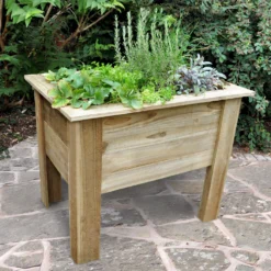 Forest Garden Deep Root Wooden Rectangular Planter -Garden Seed Store forest garden deep root wooden rectangular planter5013053143056 02i bq