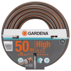 Gardena HighFLEX 18069 Black & Orange Hose Pipe (L)50m -Garden Seed Store gardena highflex 18069 black orange hose pipe l 50m4078500002080 01c bq