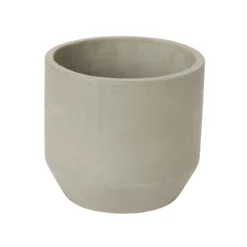 GoodHome Grey Clay Circular Plant Pot (Dia)22cm