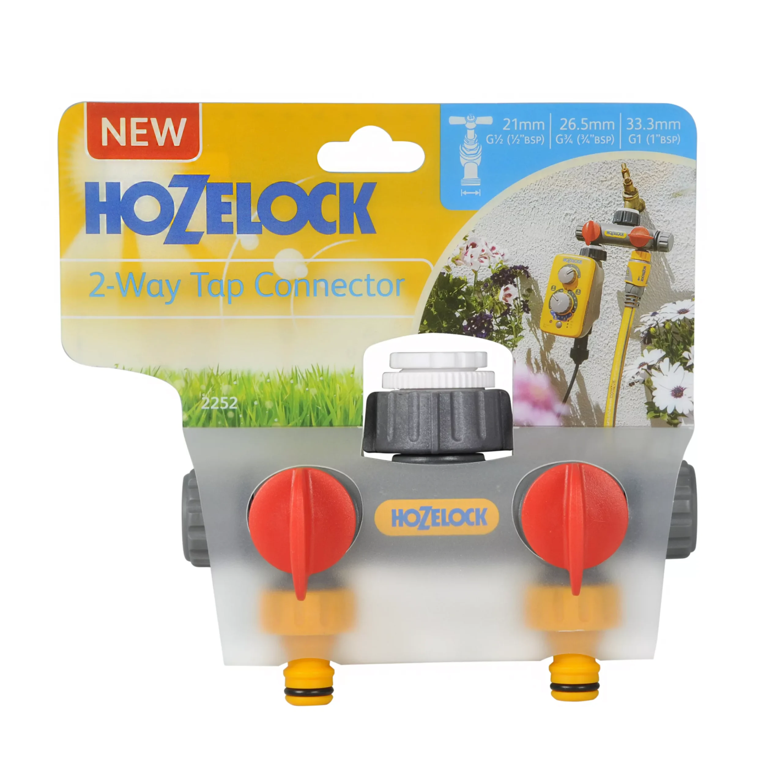 Hozelock 2-way Hose Pipe Connector 21mm 2 Hozelock 2-way Hose Pipe Connector 21mm - Image 2