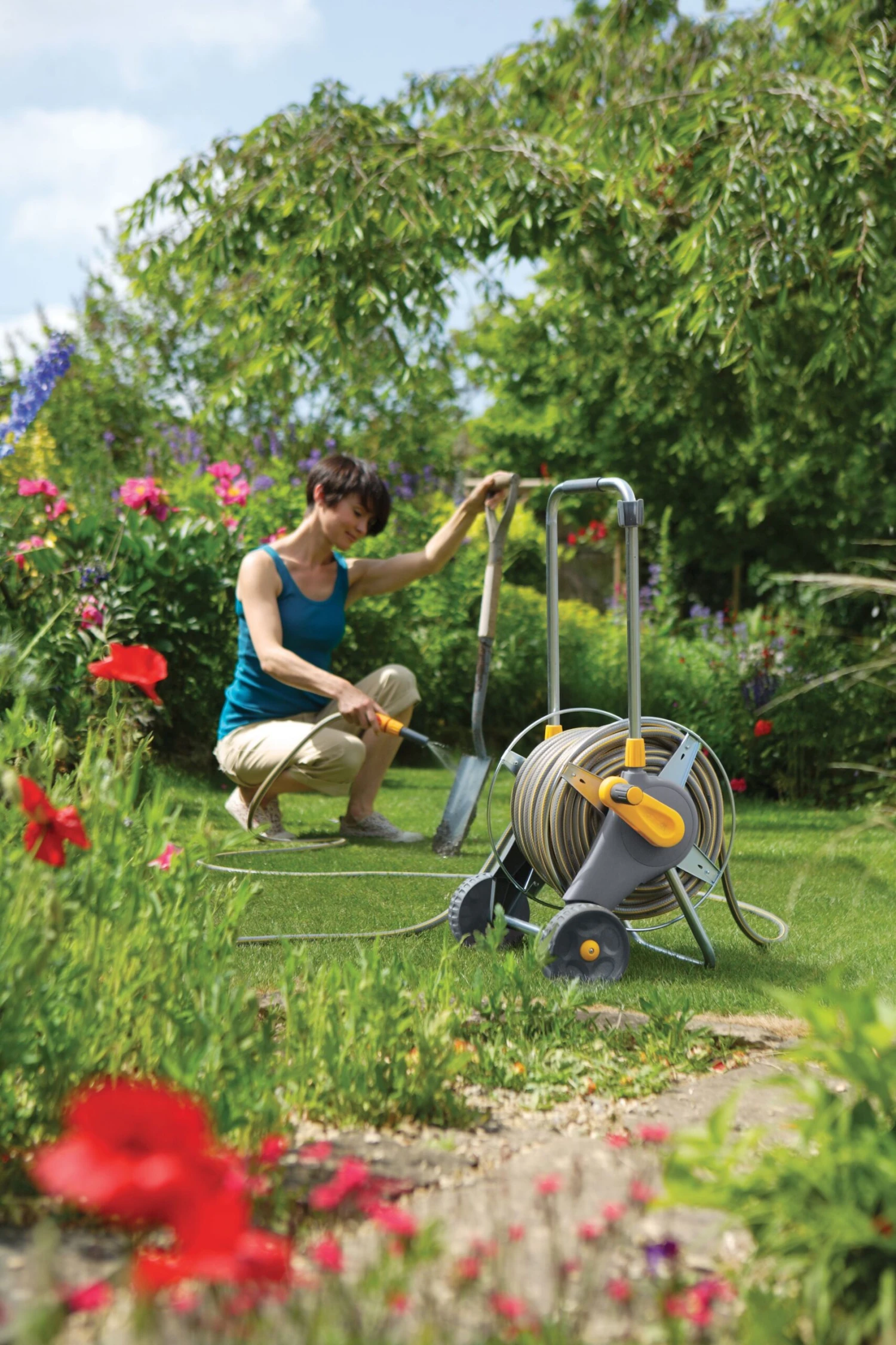 Hozelock Metal Hose Pipe Cart (L)40m 3 Hozelock Metal Hose Pipe Cart (L)40m - Image 3