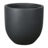 Verve Ammer Dark Grey Fibreclay Circular Plant Pot (Dia)42cm
