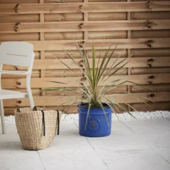 Verve Barcău Blue Ceramic Round Plant Pot (Dia)30cm -Garden Seed Store verve barcau blue ceramic round plant pot dia 30cm5059340327730 01i scaled