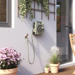 Verve Freestanding Manual Hose Reel Set (L)10m -Garden Seed Store verve freestanding manual hose reel set l 10m5059340250946 03i scaled