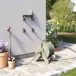 Verve Freestanding Manual Hose Reel Set (L)25m -Garden Seed Store verve freestanding manual hose reel set l 25m5059340251011 02i scaled