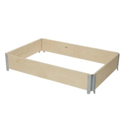 Verve Large Pine & Steel Rectangular Raised Bed Kit 0.96m²