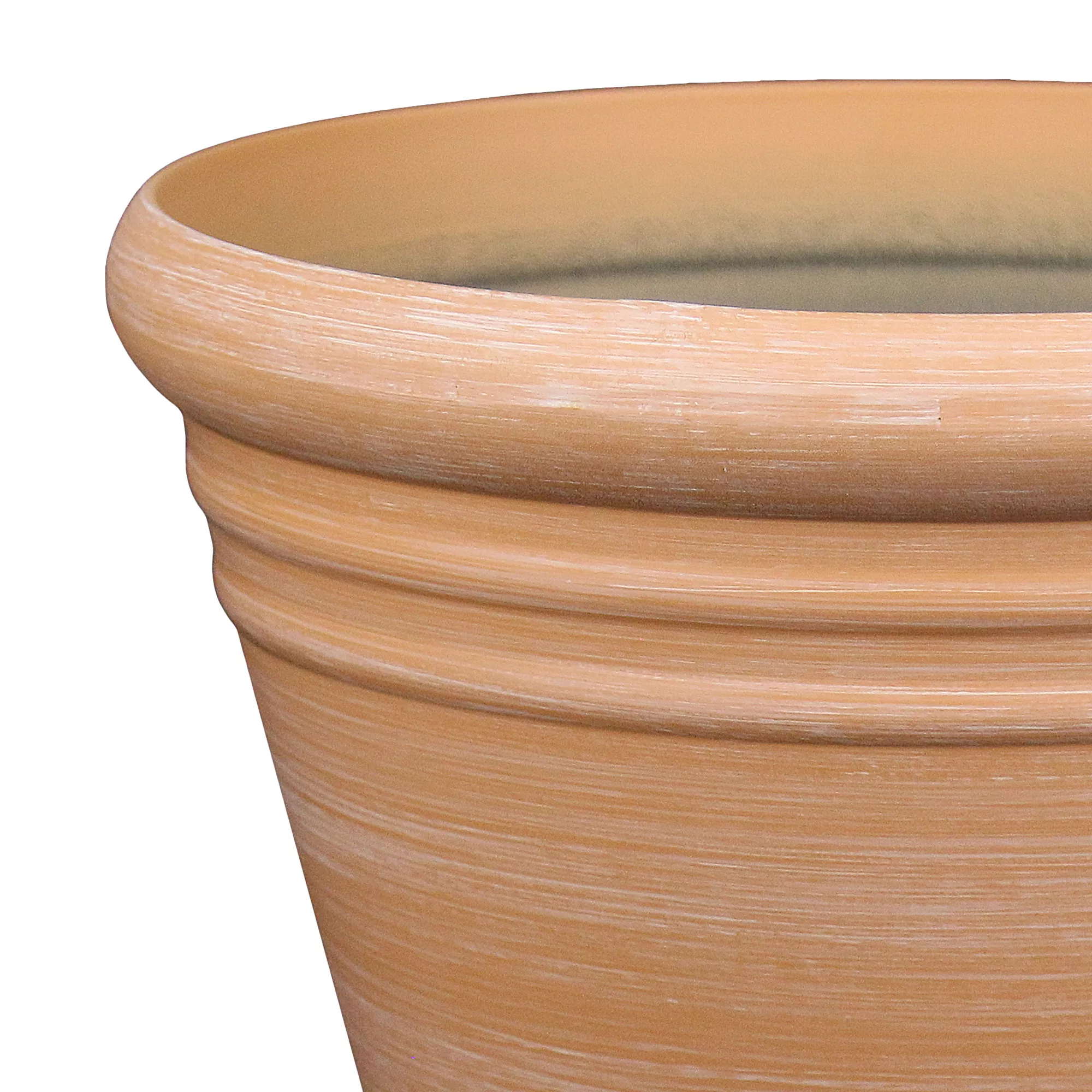 Verve Piave Terracotta Polypropylene (PP) Round Plant Pot (Dia)45cm 2 Verve Piave Terracotta Polypropylene (PP) Round Plant Pot (Dia)45cm - Image 2