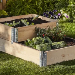 Verve Small Pine & Steel Rectangular Raised Bed Kit 0.48m² -Garden Seed Store verve small pine steel rectangular raised bed kit 0 48m 3663602760214 04bq scaled