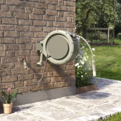 Verve Wall-mounted Auto Hose Reel Set (L)25m -Garden Seed Store verve wall mounted auto hose reel set l 25m5059340250960 08i scaled