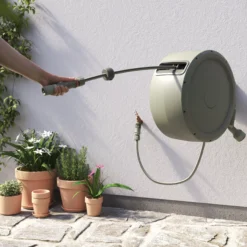 Verve Wall-mounted Auto Hose Reel Set (L)35m -Garden Seed Store verve wall mounted auto hose reel set l 35m5059340250977 03i scaled