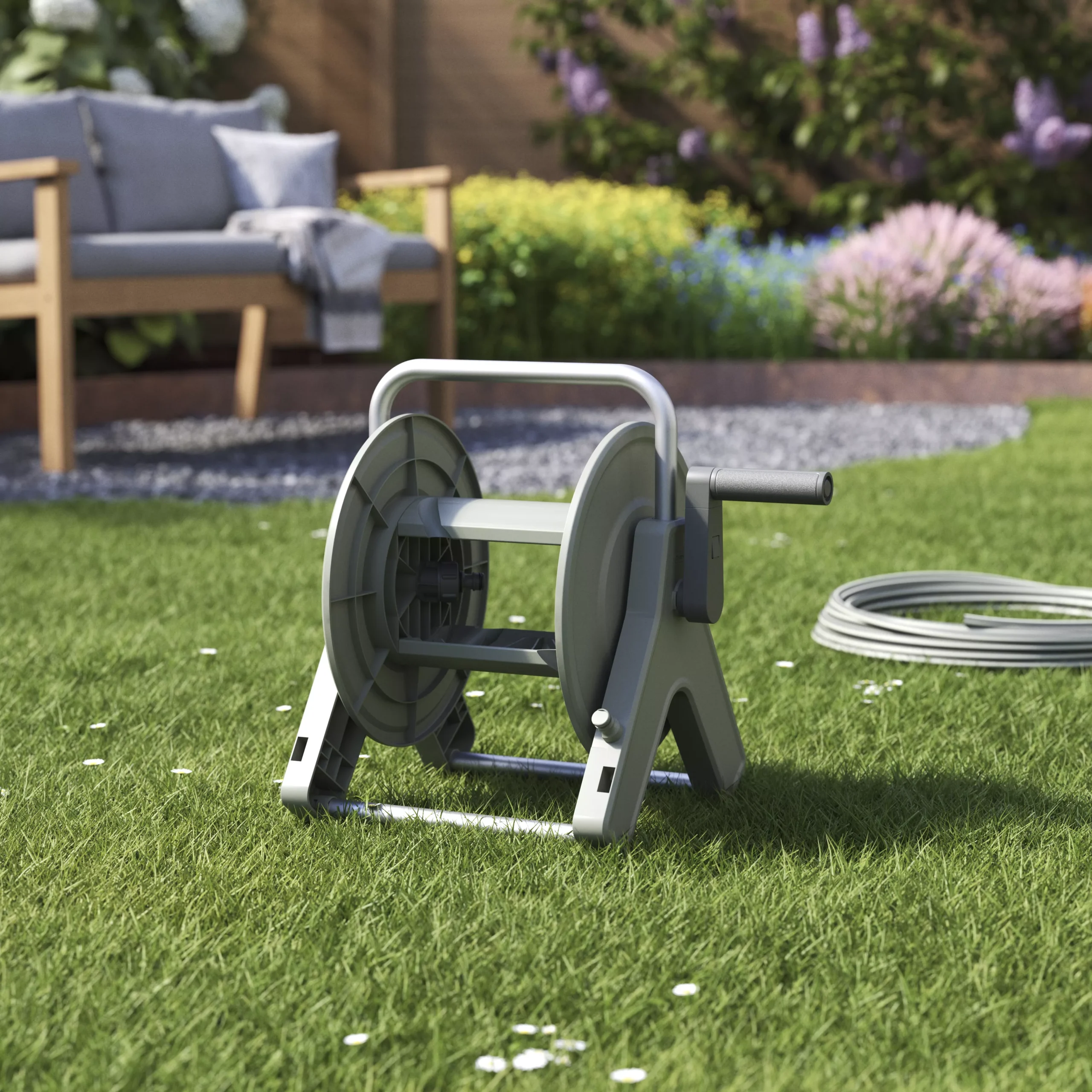 Verve Wall-mounted Empty Hose Reel Without Wheels 2 Verve Wall-mounted Empty Hose Reel Without Wheels - Image 2