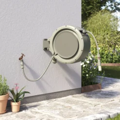Verve Wall-mounted Manual Hose Reel Set (L)40m -Garden Seed Store verve wall mounted manual hose reel set l 40m5059340251004 01i scaled