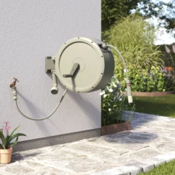 Verve Wall-mounted Manual Hose Reel Set (L)40m -Garden Seed Store verve wall mounted manual hose reel set l 40m5059340251004 04i scaled