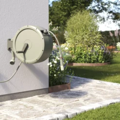 Verve Wall-mounted Manual Hose Reel Set (L)40m -Garden Seed Store verve wall mounted manual hose reel set l 40m5059340251004 05i scaled