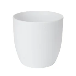 White Ceramic Round Plant Pot (Dia)27cm